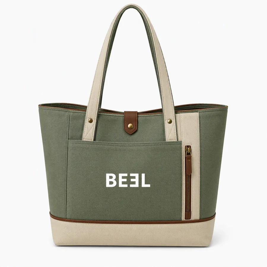 Designer Tote Bag - Olive Green