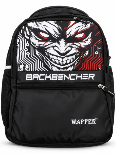 Black Graphic-Print Backpack