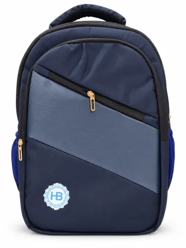 Navy and Grey Panel Backpack
