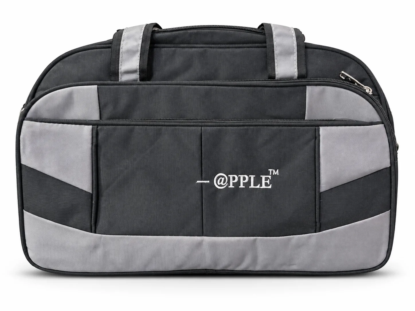 Grey and Black Duffel – Front view