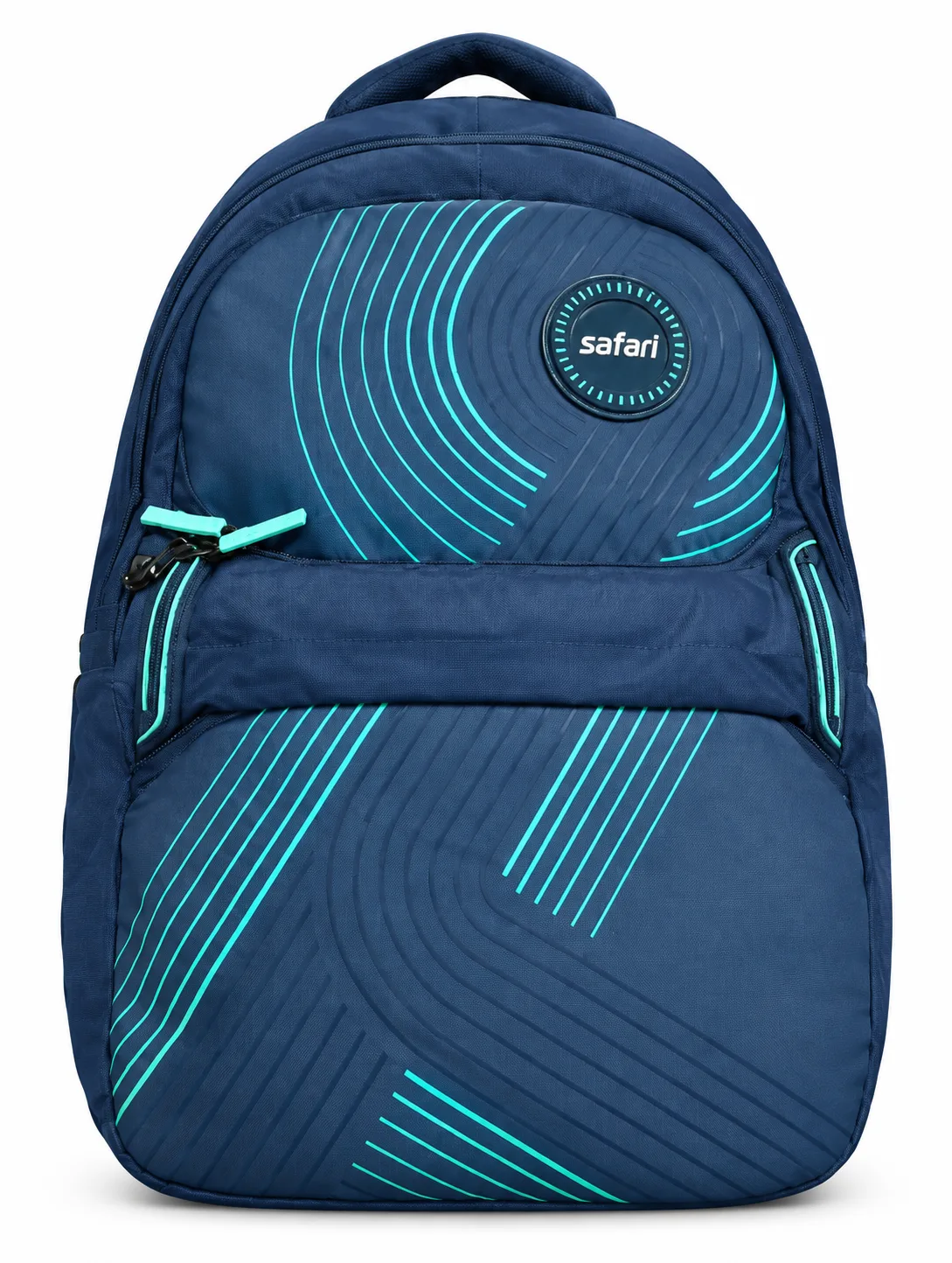 Teal Line-Print Backpack – Front view