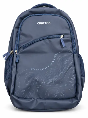 Navy Contour-Print Backpack