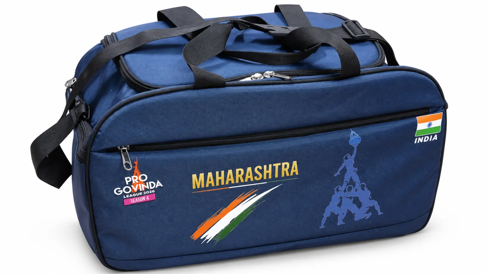 Navy Printed Duffel – Front view