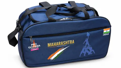 Navy Printed Duffel