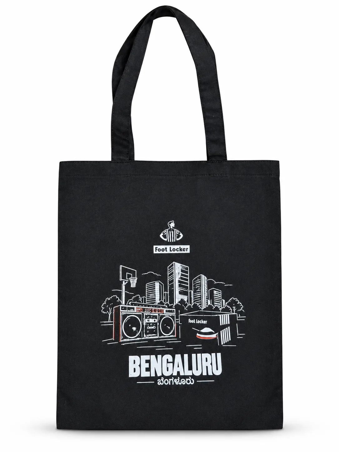 Bengaluru Black Tote – Front view
