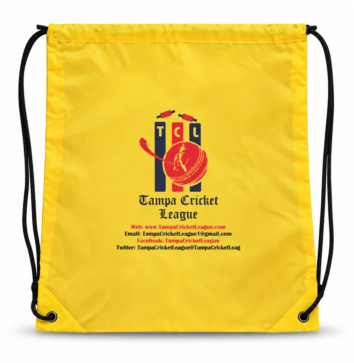 Yellow Drawstring Bag – Front view