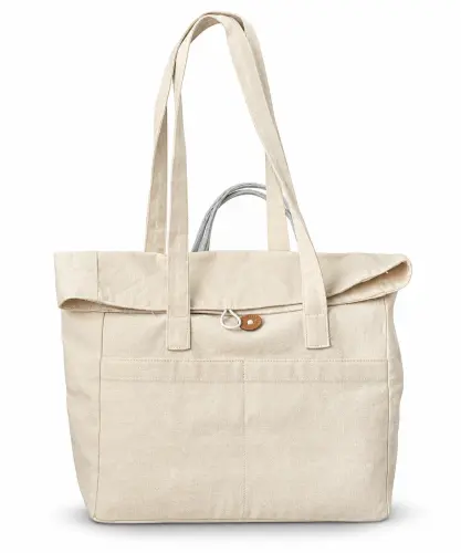 Canvas Button Tote