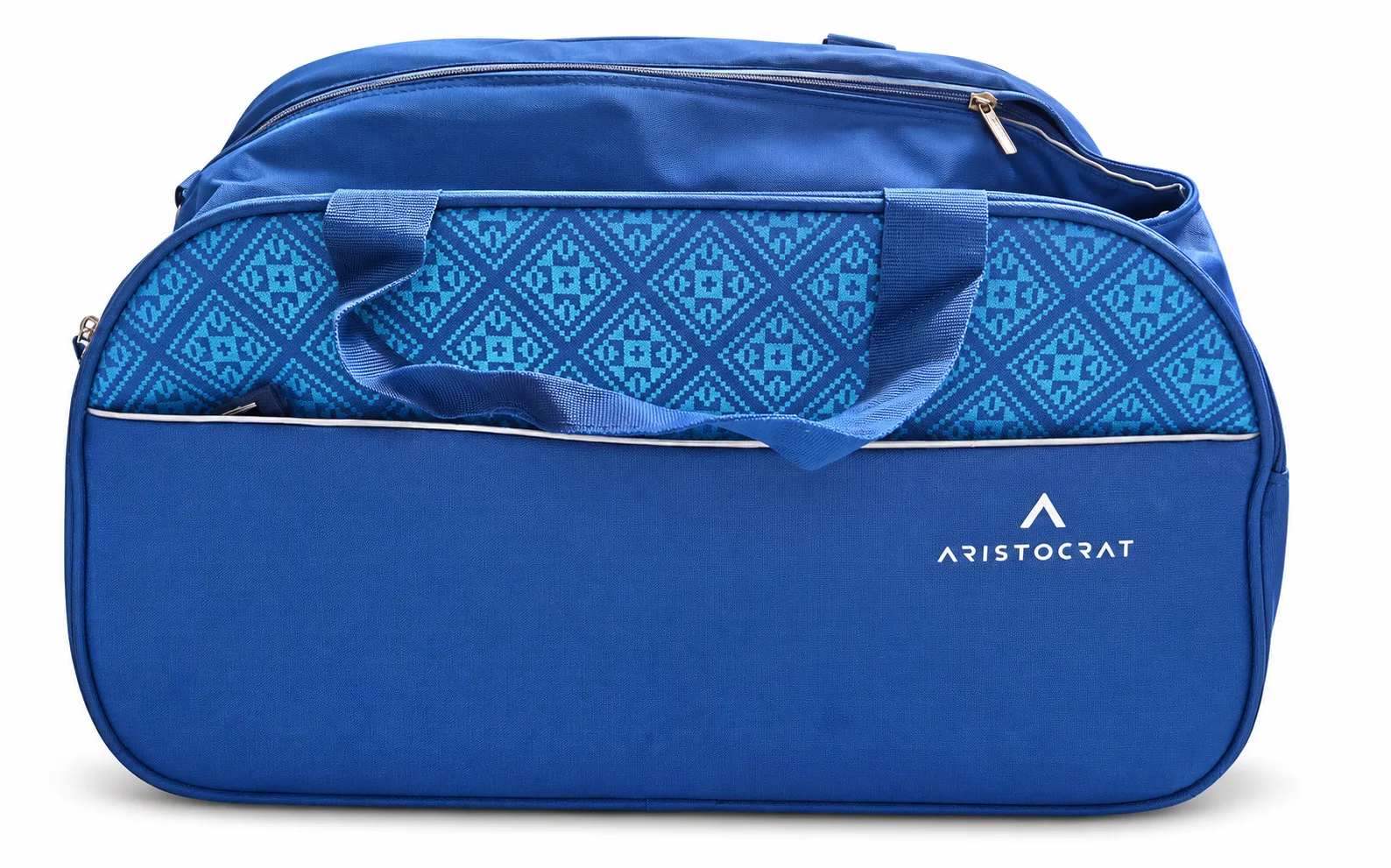 Blue Patterned Duffel – Front view