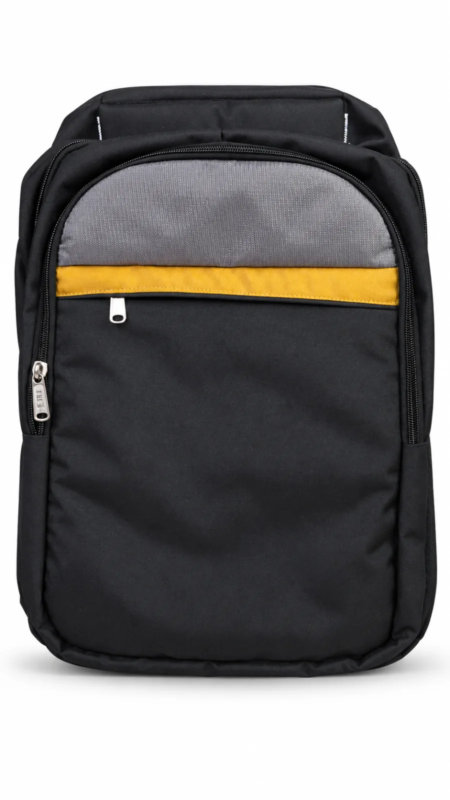 Black Grey Yellow Stripe Backpack – Front view
